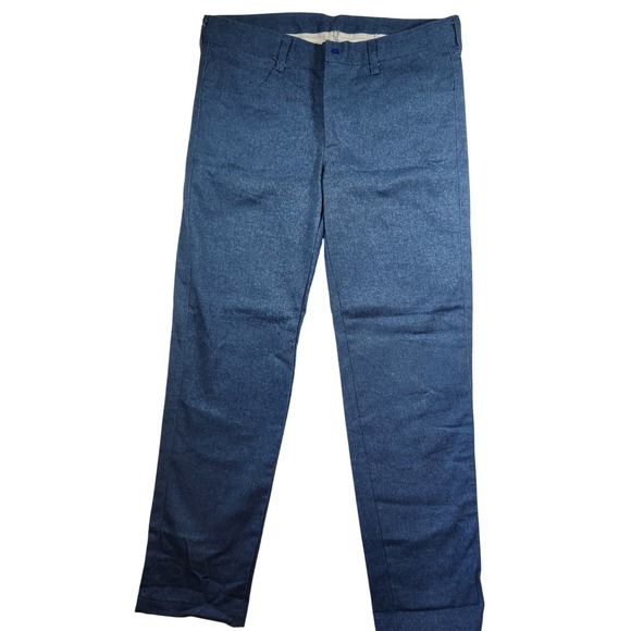 Handmade Other - Vintage 70sCustom Handmade Blue Denim Trousers Mens Straight Leg Workwear Pants
